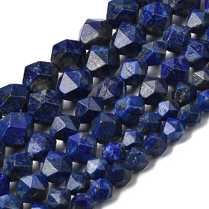 Нитки бусины из натурального ляписа-лазури, звезды вырезать круглые бусы, граненые