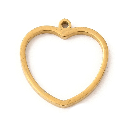 Ионное покрытие (ip) 304 подвеска в форме сердца из нержавеющей стали со стразами, полированный