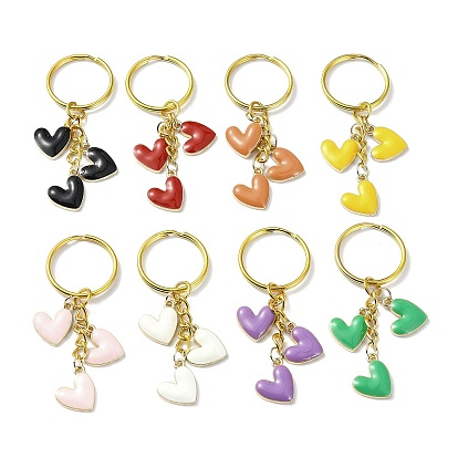 Alloy Enamel Keychain, Heart