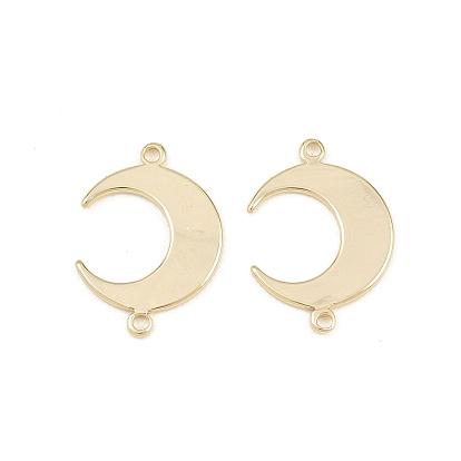 Brass Connector Charms, Moon Links, Rack Plating, Long-Lasting Plated, Cadmium Free & Lead Free

 Resin