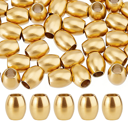40Pcs Barrel 304 Stainless Steel Spacer Beads