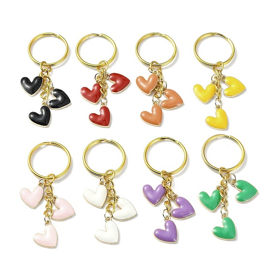 Alloy Enamel Keychain, Heart