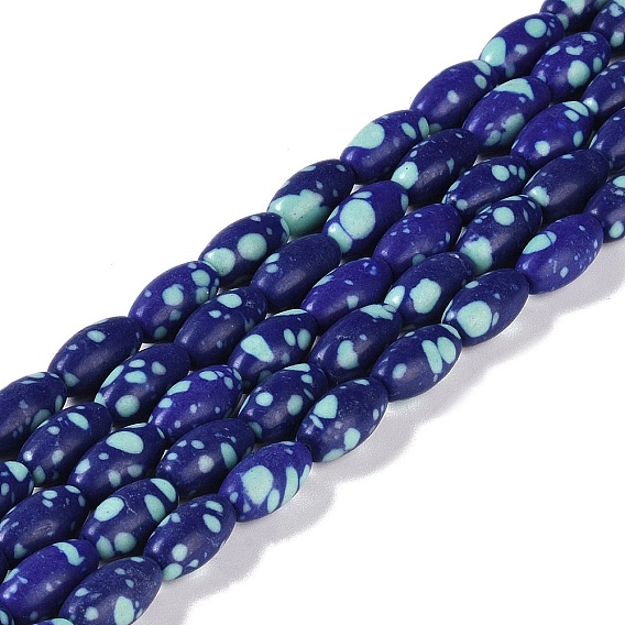 Синтетических хризоколлу бисер нитей, овальные