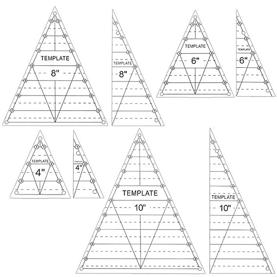8шт. треугольные акриловые многофункциональные линейки, строчная швейная линейка