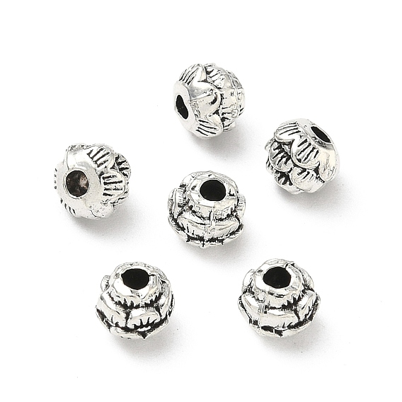 Тибетский стиль цветка сплава разделительные бусины, 5x4.5 мм, отверстие : 1.7 мм