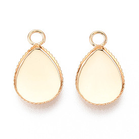 Подвеска с латунным ободом и кабошоном, основание лотка для заготовок в форме капли