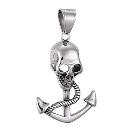 304 подвески из нержавеющей стали, якорь с черепом
