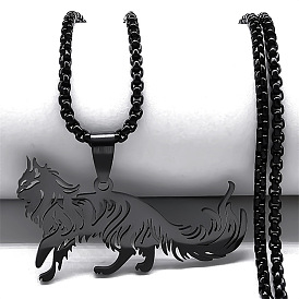 304 цепочка-подвеска из нержавеющей стали в форме кошки