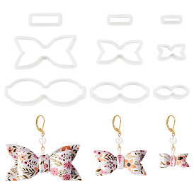 9шт. 3 стили пластиковые глиняные прессованные формы, резцы глины, инструменты для лепки из глины, для изготовления серьги diy, бантом