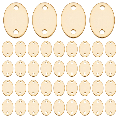 50 шт. латунные подвески для разъемов, без кадмия и без свинца, овальные связи