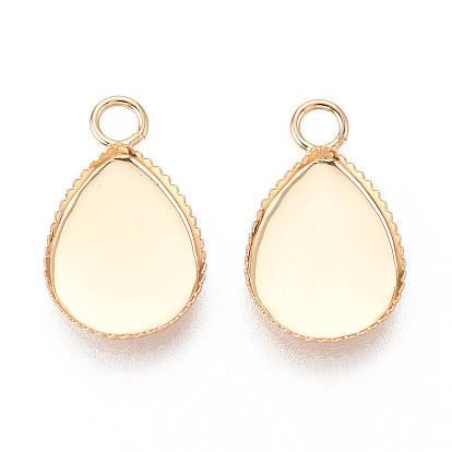 Подвеска с латунным ободом и кабошоном, основание лотка для заготовок в форме капли