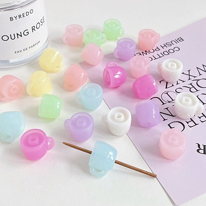 Прозрачные акриловые бусины, имитация желе, чашка