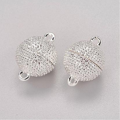 Магнитные застежки из сплава с петлями, круглые, 20x14 мм, отверстие : 2 мм