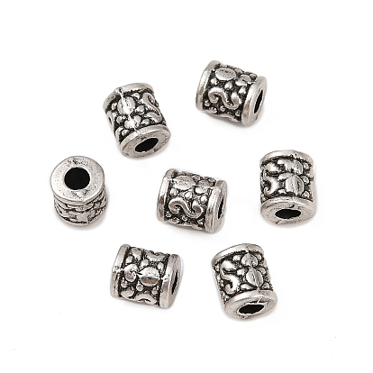 Сплавочные овальные бусины тибетского стиля , колонка, без кадмия и без свинца