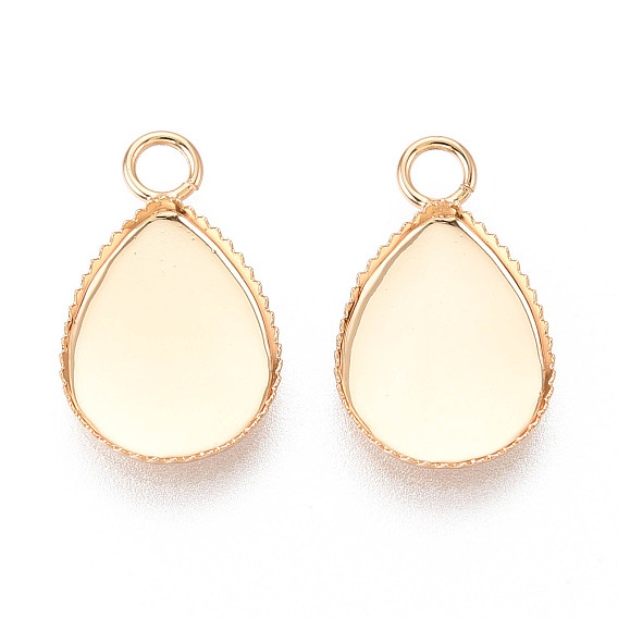 Подвеска с латунным ободом и кабошоном, основание лотка для заготовок в форме капли