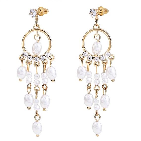 Серьги из перламутровой жемчужины, серьги из сплава с длинными кисточками для женщин