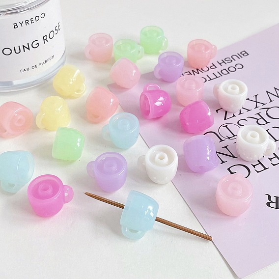 Прозрачные акриловые бусины, имитация желе, чашка