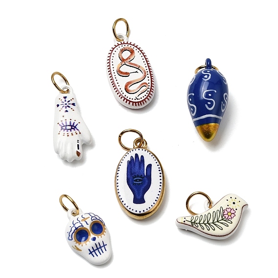 Печать 304 подвески из нержавеющей стали, золотые