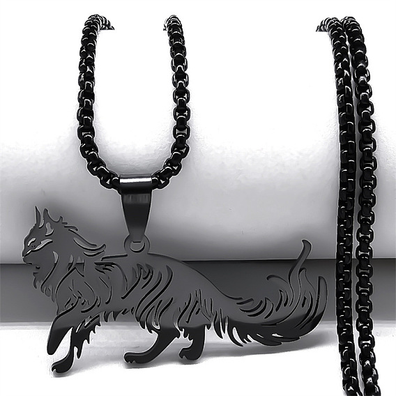 304 цепочка-подвеска из нержавеющей стали в форме кошки