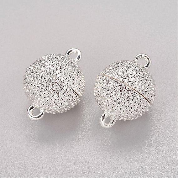 Магнитные застежки из сплава с петлями, круглые, 20x14 мм, отверстие : 2 мм