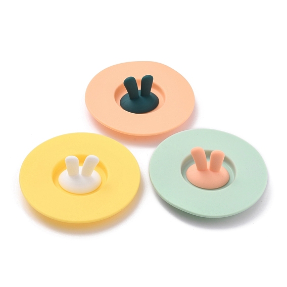Silicone Cup Lids, Rabbit Ear Tea Cup Covers, Anti-Dust Airtight Seal For Mugs