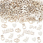 1 Set Valentine's Day Wood Sheets, Leaf/Heart/Ring