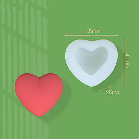 3D Heart DIY Soap Food Grade Silicone Molds, for Handmade Soap Making
