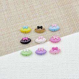 Бусины из сплава эмали для выпечки, юбка-фасон с бантом