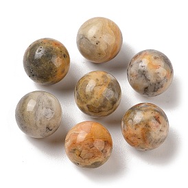 Natural Crazy Agate No Hole Sphere Beads, Round