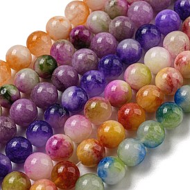 Natural Dyed Yellow Jade Beads Strands, Round