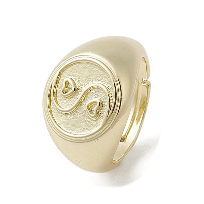 Brass Adjustable Rings, Cadmium Free & Nickel Free & Lead Free, Round