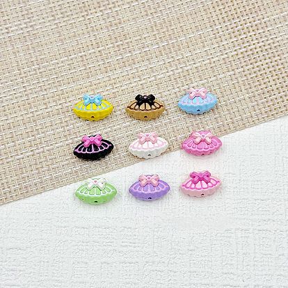 Бусины из сплава эмали для выпечки, юбка-фасон с бантом