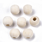 Natural Unfinished Wood Beads, Macrame Beads, Round Wooden Large Hole Beads for Craft Making