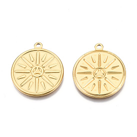 Ионное покрытие (ip) 201 подвески из нержавеющей стали, плоские круглые с солнцем