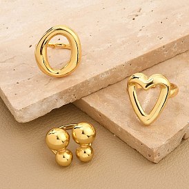 Brass Open Cuff Rings for Women