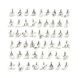 Tibetischer stil Aluminium Anhänger & Charms, Alphabet, Buchstabe a ~ z
