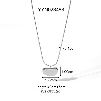 Боб 304 ожерелья с подвесками из нержавеющей стали для унисекс, цвет нержавеющей стали