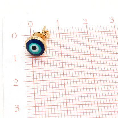 Stylish and Edgy Evil Eye Earrings with Resin Drops for a Unique Look