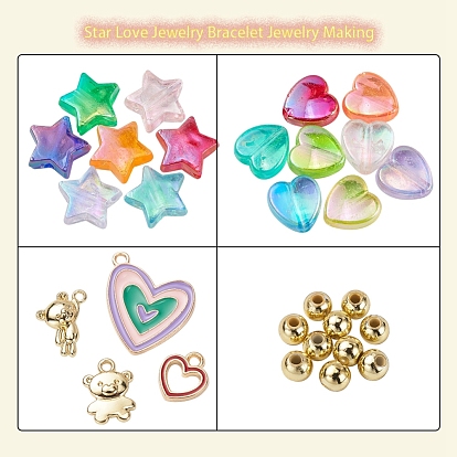 Heart Charm Bracelet Making Kits (Pack of 3) Jewellery Making