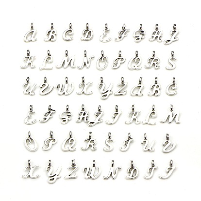 Tibetischer stil Aluminium Anhänger & Charms, Alphabet, Buchstabe a ~ z