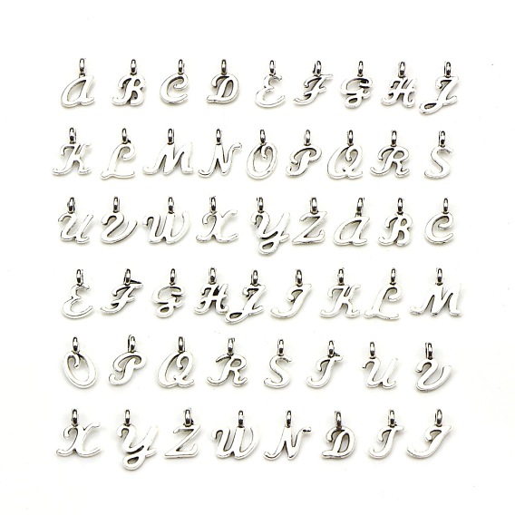 Tibetan Style Alloy Pendants, Alphabet, Letter A~Z