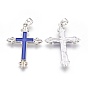 Enamel Pendants, with Alloy Findings, Cross