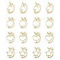 Zinc Alloy Open Back Bezel Pendants, For DIY UV Resin, Epoxy Resin, Pressed Flower Jewelry, Mixed Shapes