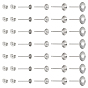 200шт 4 стили 304 фурнитура для сережек из нержавеющей стали, настройки сережек подходят для стразов, с ушными гайками 200 шт.
