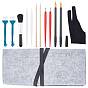 Drawing Tool Kits, including Plastic Brushes & Scraping Pen, Stainless Steel Scraper, Polyester Mitten, Bamboo Stick and Dual Tip Scratching Coloring Pen