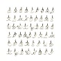 Tibetan Style Alloy Pendants, Alphabet, Letter A~Z