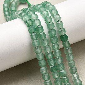 Естественный зеленый авантюрин бисер нитей, граненый стол, вырезанный куб