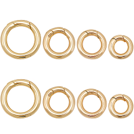 80шт 4 стили латунные пружинные затворные кольца, без никеля , кольцо