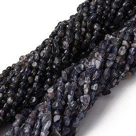 Нити из натурального иолита / кордиерита / дихроита, самородки