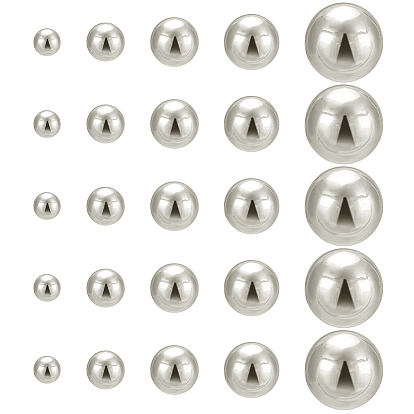 2720шт 5 стили бусины из АБС-пластика, нет отверстий / незавершенного, круглые